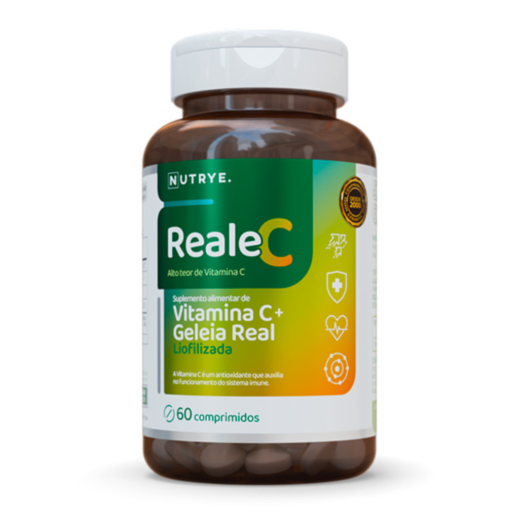 Geléia Real Liofilizada com Vitamina C 1100mg - 60 comprimidos