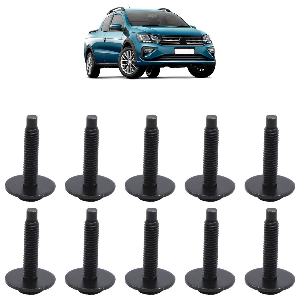 Kit Parafuso Farol Dianteiro M6X30 Saveiro 2015 2016 2017 2018 2019 2020 2021 2022 2023 10 Peças