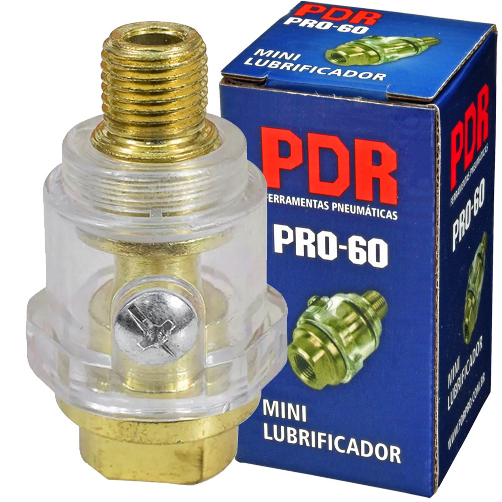 Mini Lubrificador Conexão 1/4 Pol. Para Ferramenta Pneumática Pro-60 Pdr em Oferta na Shopee