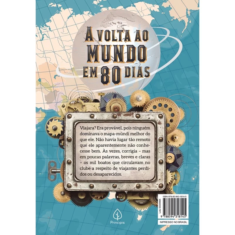 Livro A volta ao mundo em 80 dias Júlio Verne Principis Inteligência Emocional