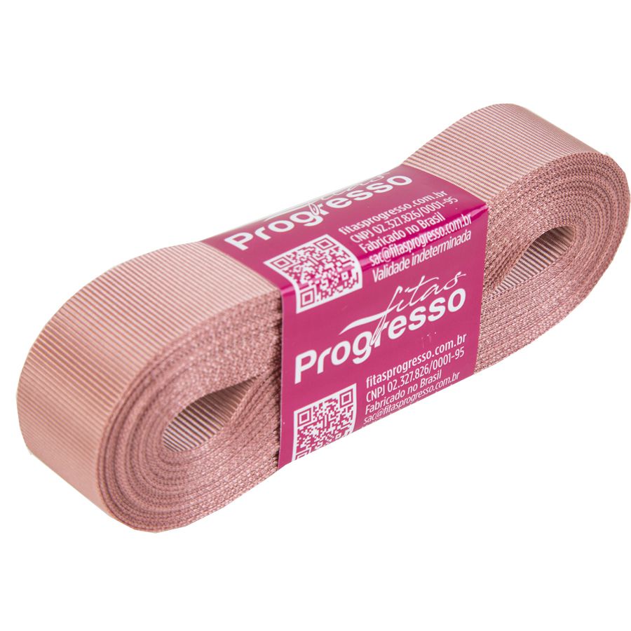 Fita Gorgurão Progresso 22mm nº5 - 10m Cor 1143 Rosa Velho - 01 unidade - Stationery