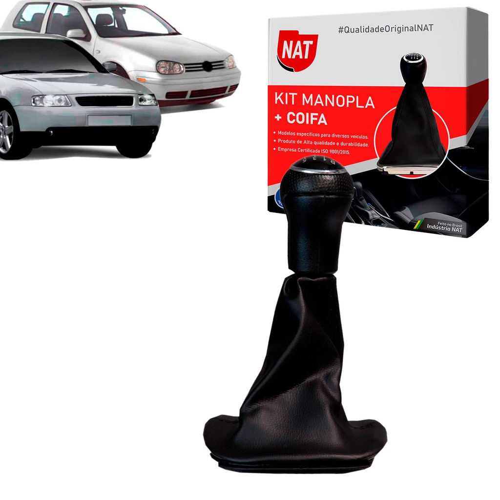 Manopla + Coifa Vw Golf 1998 Até 2007 E Audi A3 1997 Até 2000 em Oferta na Shopee