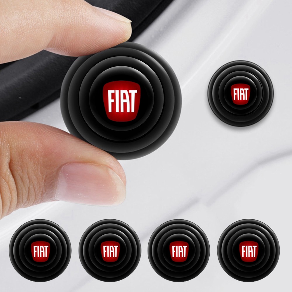 4PCS FIAT Junta Anti-Choque Para Porta De Carro , Adesivo De Proteção Colisão Lateral Da , Tapete Amortecedor Acústico , Almofada Amortecedora