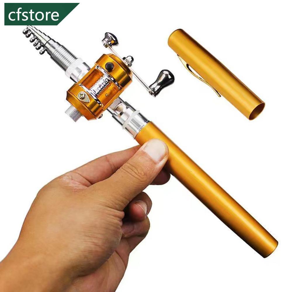 CFSTORE 1M Mini Vara De Pesca Com Caneta Retráctil De Bolso Ultra-Leve Jangada Longa Portátil E4S7