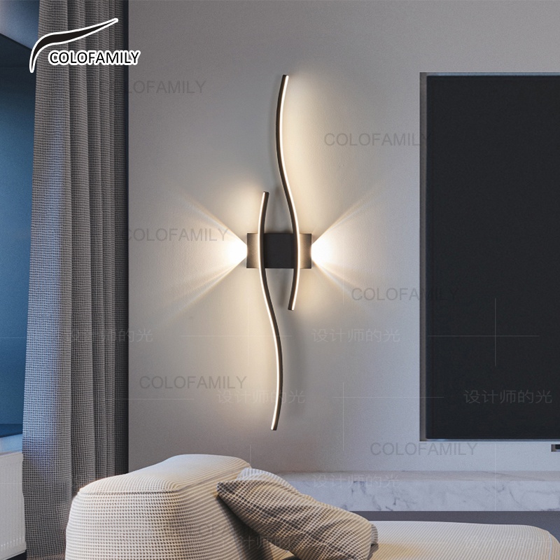 60CM LED Strip Wall Light Moderno Minimalista Sala De Estar Quarto Corredor Lâmpada De Cabeceira Decorativa