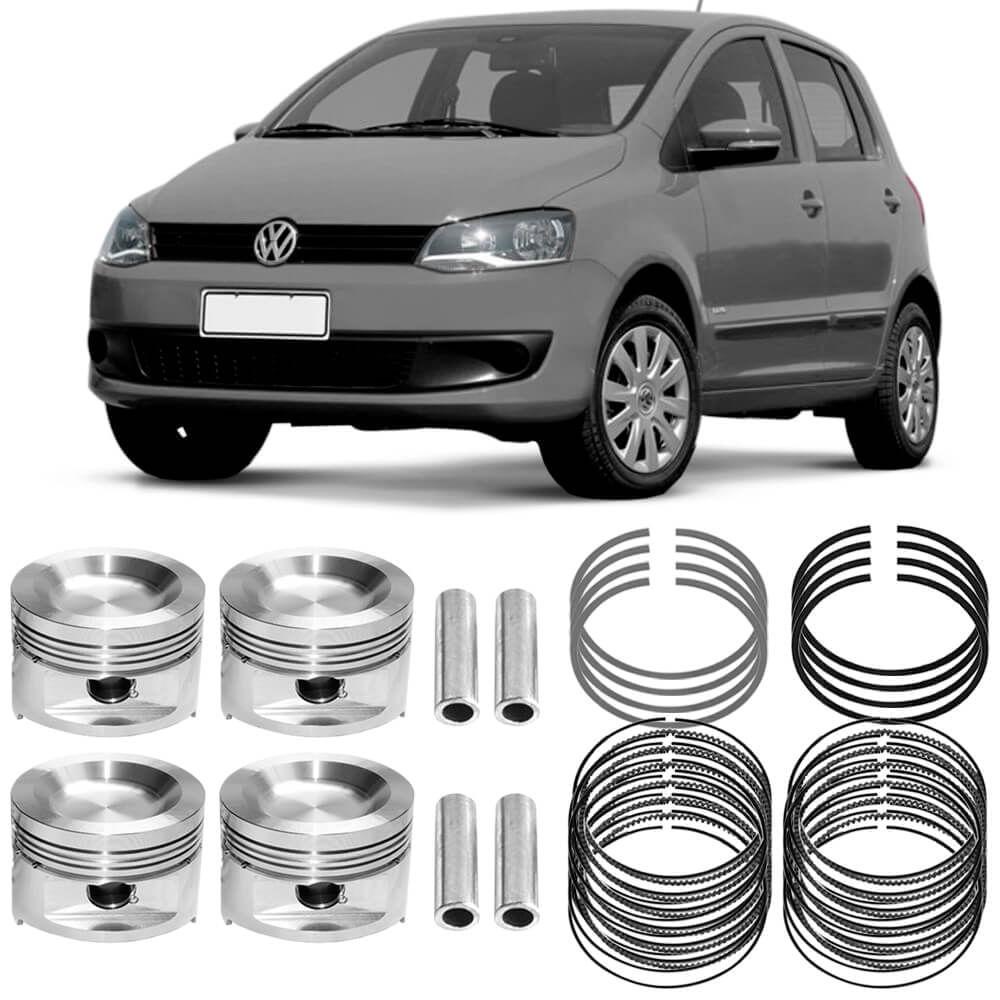 Kit Pistão Anel Std Volkswagen Fox 1.0 2005 a 2009 Flex Metal Leve - Spare Parts and Accessories for Vehicles