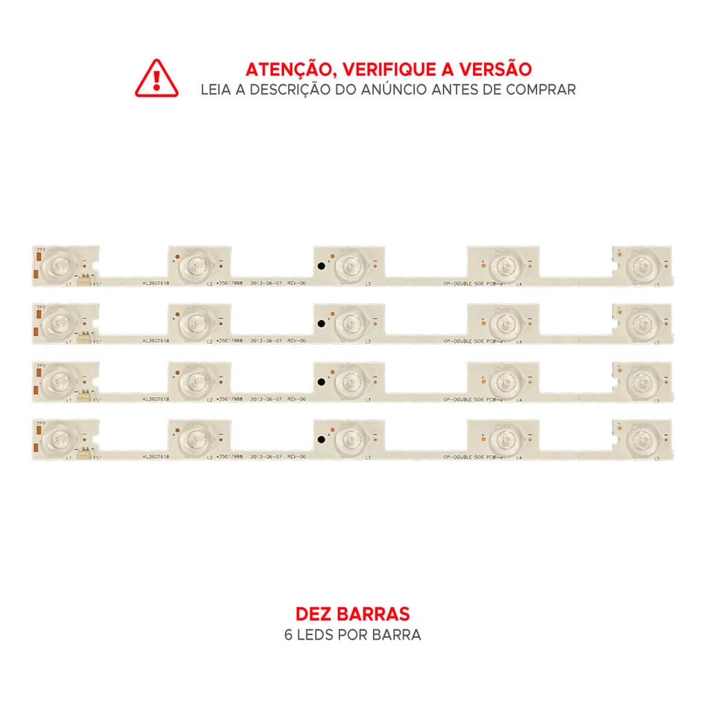Kit 4 Barras Barramento De Led Dl3945i Dl3945 Kl39gt618