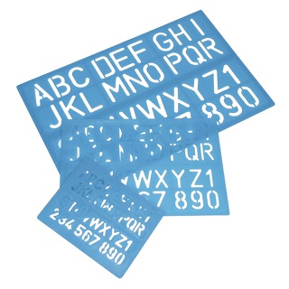 Kit com 3 Reguas de Letras e Numeros Vazados Normografo tamanho 10/20/30 cm Artplas em Oferta na Shopee