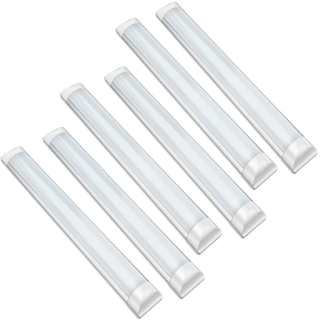 Kit 6 Luminária Tubular Led Slim 0,6mt Branco Frio 60cm 40w em Oferta na Shopee