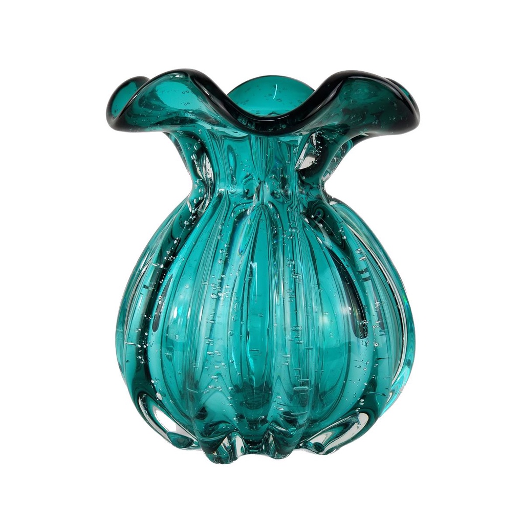 Vaso Trouxinha de Murano Grande - Laradore Verde Esmeralda em Oferta na Shopee