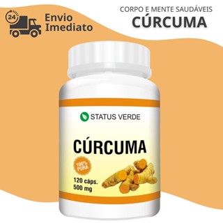 Suplemento Cúrcuma 100% Puro Pote 120 Cápsulas De 500mg