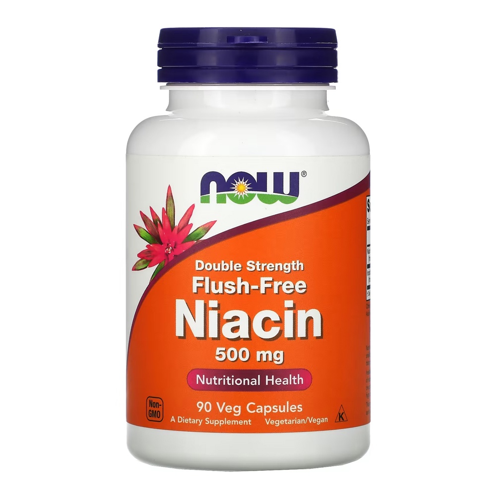 Niacina 500 mg Força Dupla Now Foods 90 Veg Caps em Oferta na Shopee