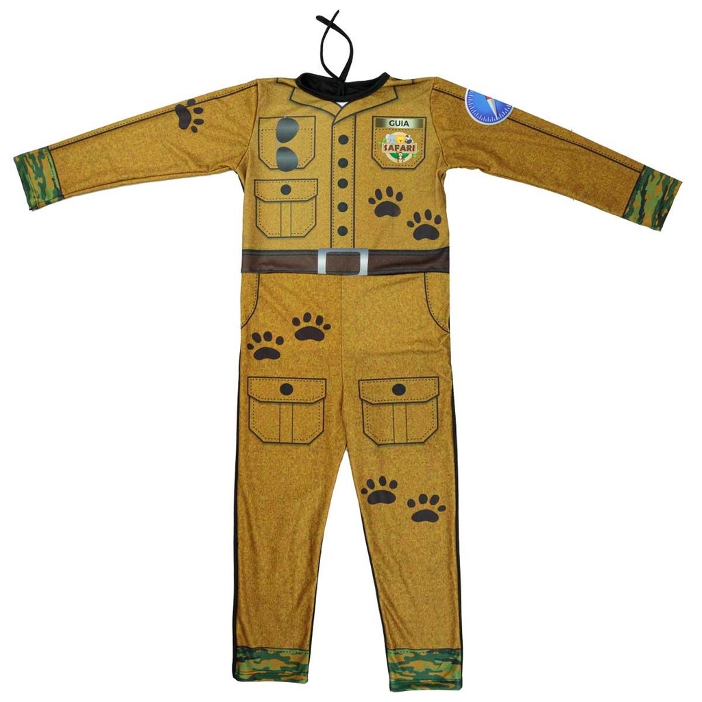Fantasia Safari Infantil Longa em Oferta na Shopee