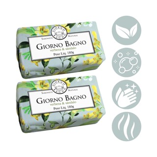 Kit com 2 Sabonete Verbena & Sandalo Giorno Bagno 180g