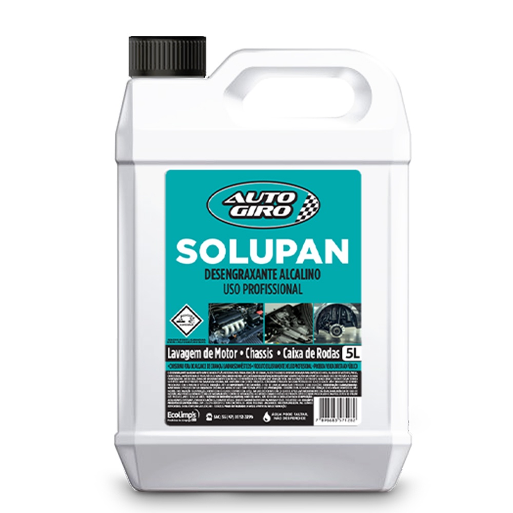 Solupan Desengraxante Automotivo Alcalino Profissional Auto Giro - 5 Litros