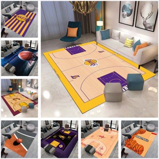 Quadra De Basquetebol , Tapete Estrela Sala De Estar De Tamanho Grande , Quarto De Criança Porta , Absorção De Água E Antiderrapante , Personalizável3