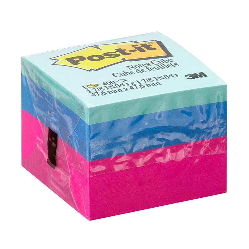 Bloco de notas adesivas Post-it cubo ultra 47,6x47,6mm 400 folhas 3M