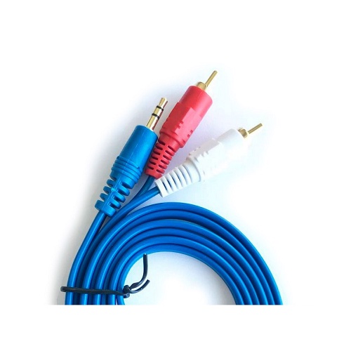 CABO P2 X 3RCA 1,40MTS AZUL AKIO UTILIDADES