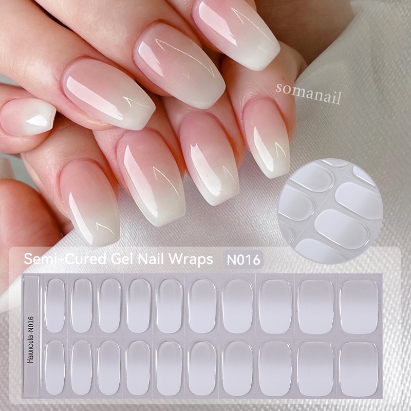 20 Dicas De Tiras De Unhas De Gel Semi Curadas De Longa Duração Manicure UV Lâmpada LED Precisa De Moda Capa Completa De