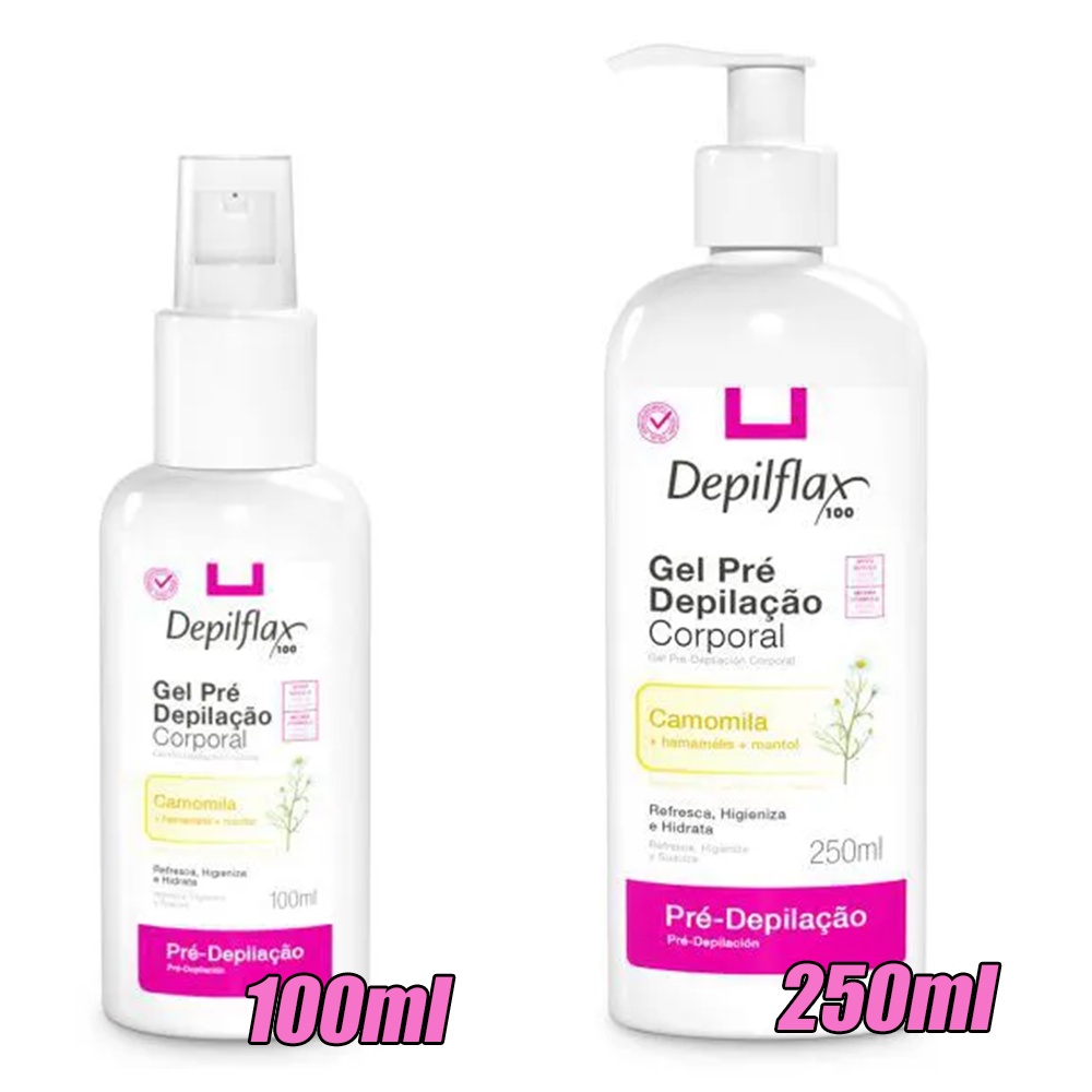 Gel Pré Depilação Corporal Depilflax - ( 100 e 250 ml ) em Oferta na Shopee
