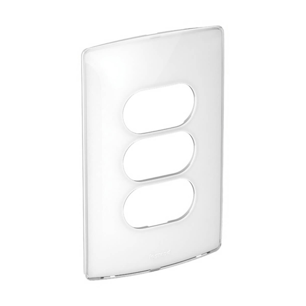Placa 3 Postos Separados 4x2 Sugar Gloss Nereya 663263 Legrand