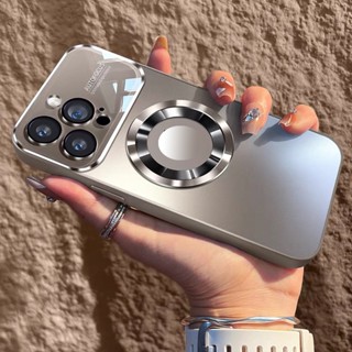 Capa Dura À Prova De Choque Para iPhone 15 14 Pro Max 14 15 Plus 13 12 11 Lente De Câmera Anti-Queda Caixa De Carga Magnética Sem Fio Protetora
