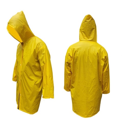 Capa De Chuva Pvc Forrada Amarela C/ Capuz Impermeável Pop em Oferta na Shopee