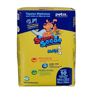 Tapete Higiênico Super Secão Max Slim Petix C/10 Unidades em Oferta na Shopee