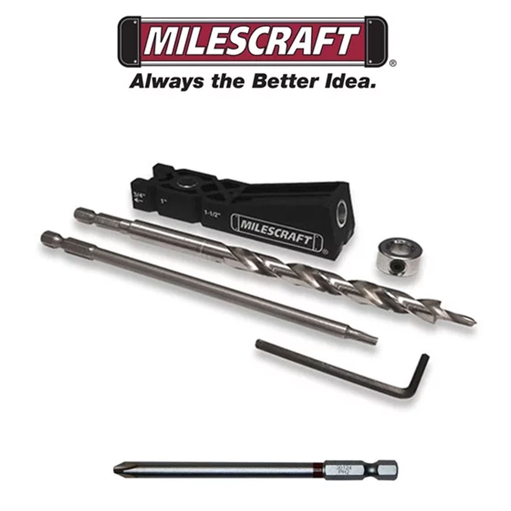 Mini Pocket Hole Jig 100 Gabarito Para Parafuso Marcenaria - Milescraft