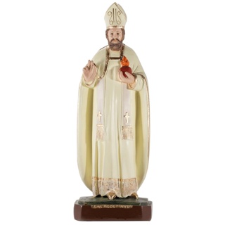 Imagem Santo Agostinho 21cm Gesso Escultura Santo Católico em Oferta na Shopee