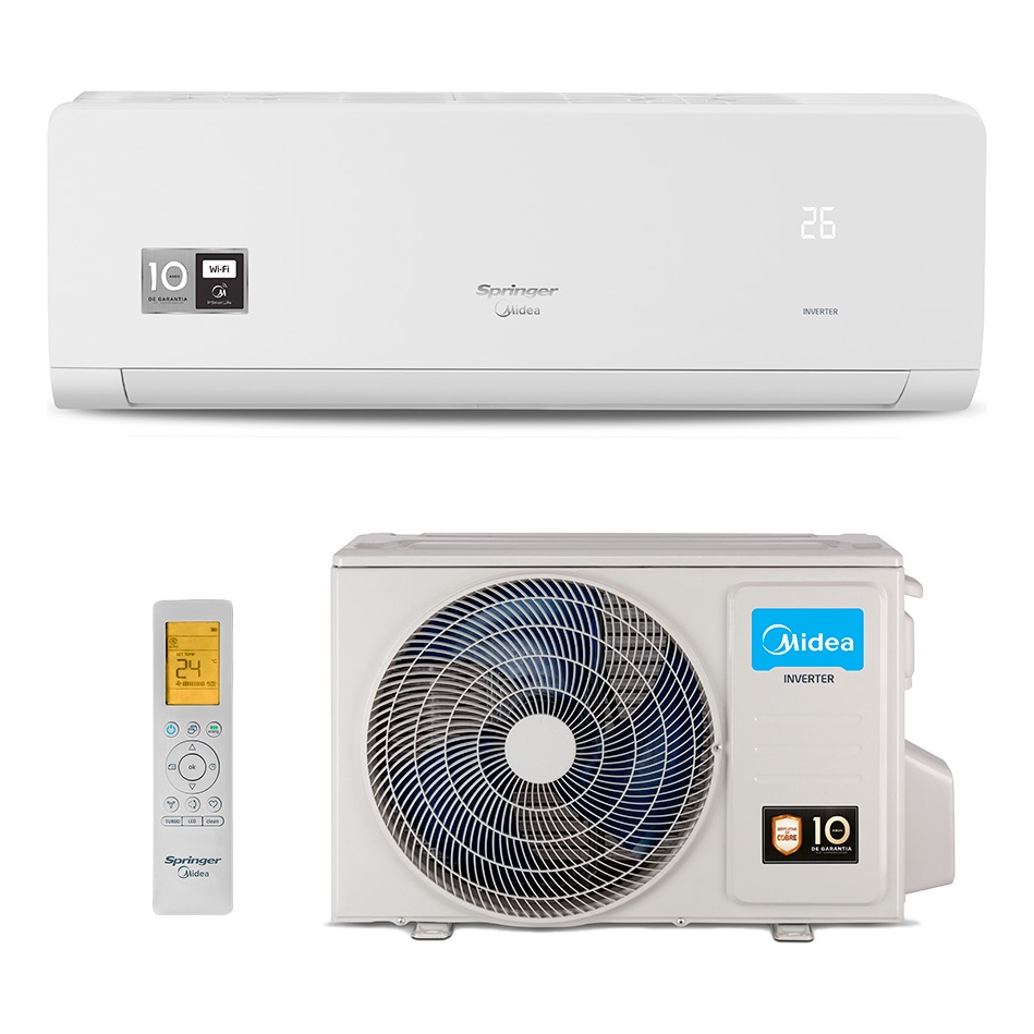 Ar Cond Split Inverter Save Connect Midea 24000btu Frio 220v