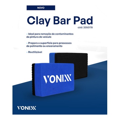 Taco Clay Bar Vonixx Pad Descontaminante Magic Clay Bar