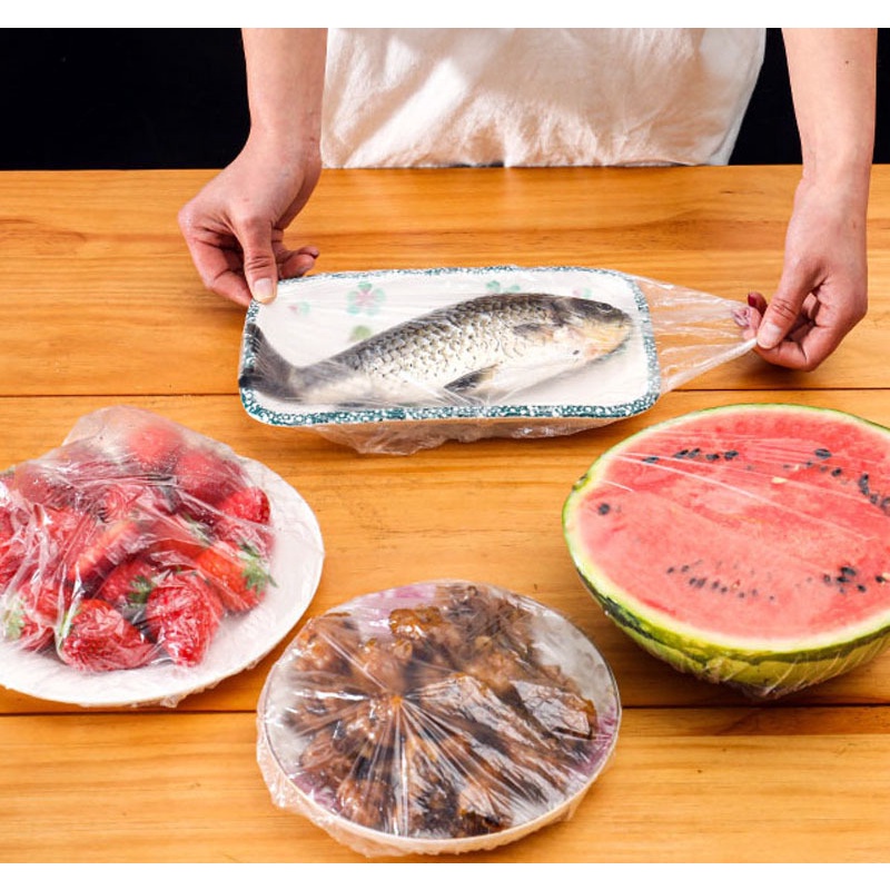 Kit com 100 Tampas de Plástico Descartáveis para Alimentos em Oferta na Shopee