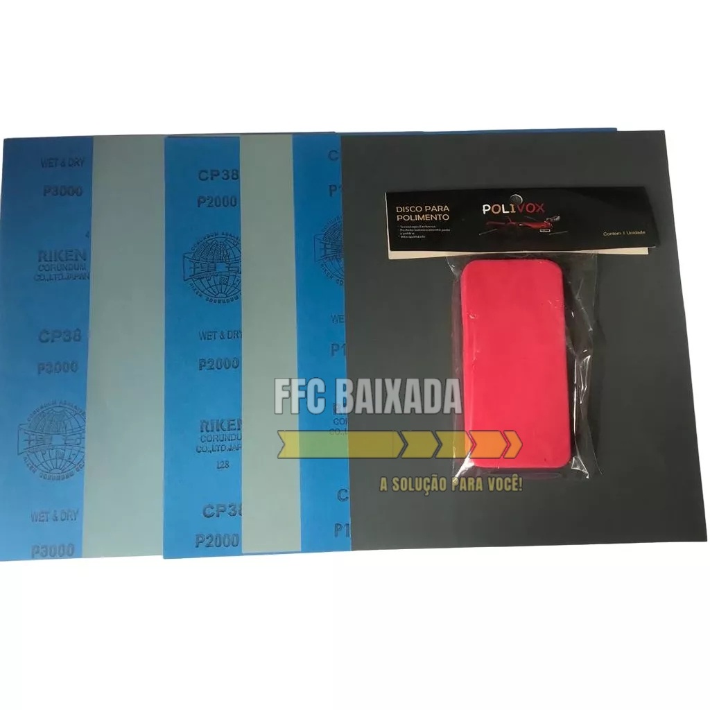 KIT LIXAMENTO FAROL LIXA D'ÁGUA RIKEN 1un cada 800 1200 1500 2000 2500 3000 5000 + taco EVA