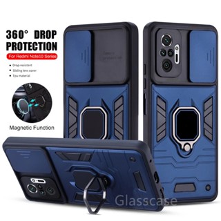 Para Xiaomi Redmi Note 10 10S 10S Pro 4G Note10s Note10Pro Caixa Do Telefone À Prova De Choque Armadura Anel De Proteção Stent Push Camera Capa Dura Xiomi