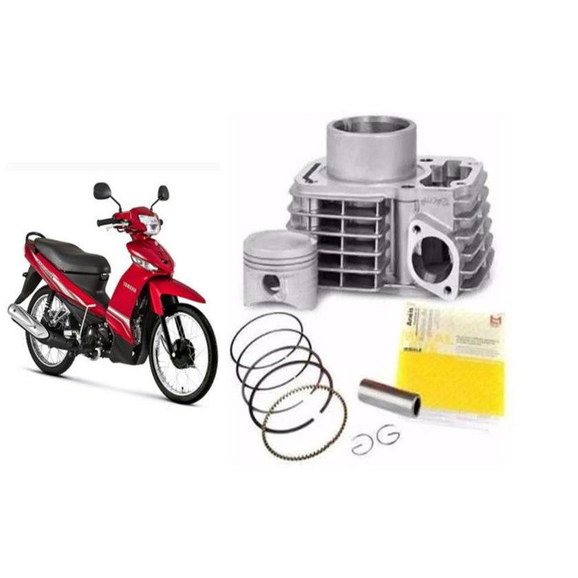 Kit Cilindro Motor Pistao Yamaha Crypton 115 2010 2011 2012 2013 2014 2015 2016 Original Metal Leve
