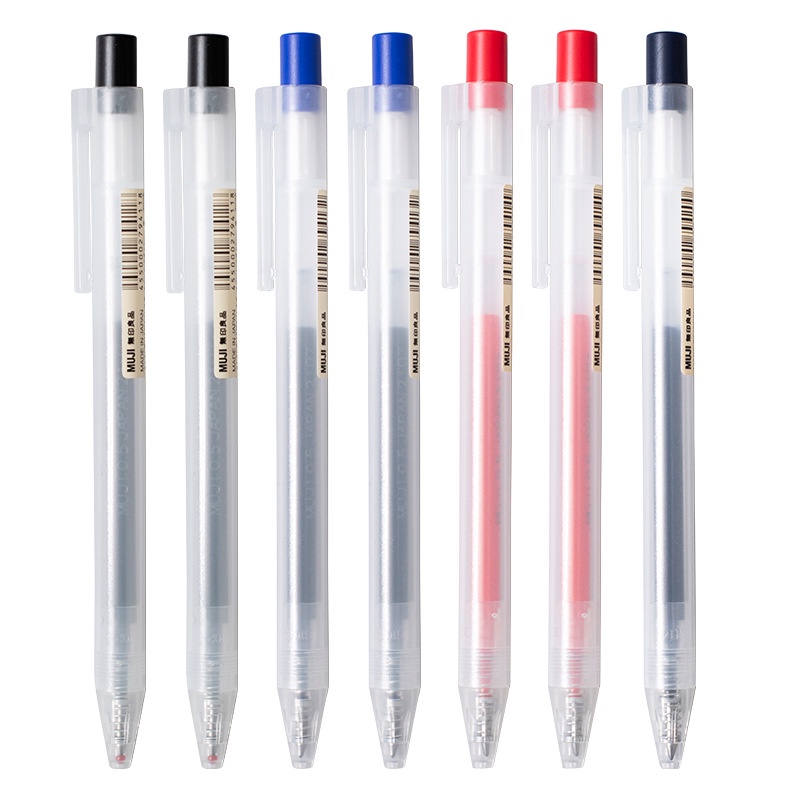 1 Peça 0.5mm Nova Caneta Esferográfica De Tinta Gel Suave Durável Tipo Batida