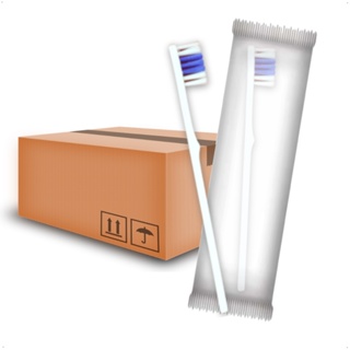 100 Escova Dente Embalada Cerdas Macias Hotel Motel Dental em Oferta na Shopee