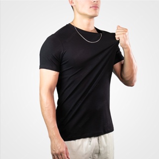 Camiseta Masculina Básica - Algodão Peruano Premium 40.1 - Pima com Elastano - Original Braven em Oferta na Shopee