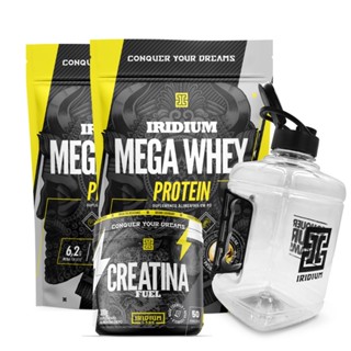 Kit 2x Mega Whey Protein + Creatina Fuel 300g + Galão 1,5L - Iridium Labs