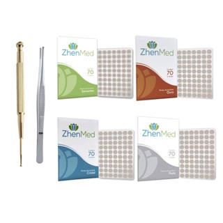 Kit Auricular Auriculoterapia Acupuntura Essencial 6 Peças