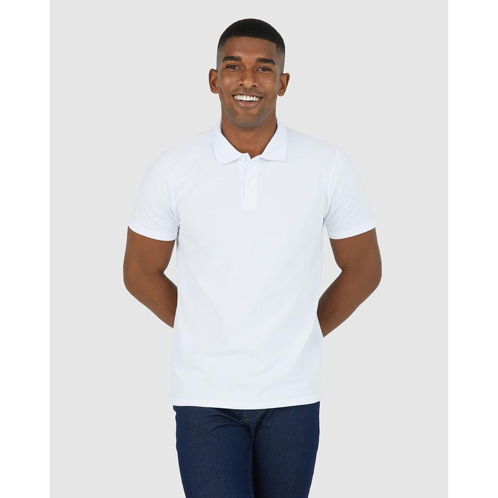 Camisa Polo Básica Masculina Gola Esporte Em Piquet Stretch em Oferta na Shopee