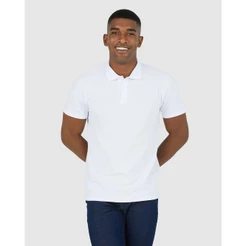 Camisa Polo Básica Masculina Gola Esporte Em Piquet Stretch