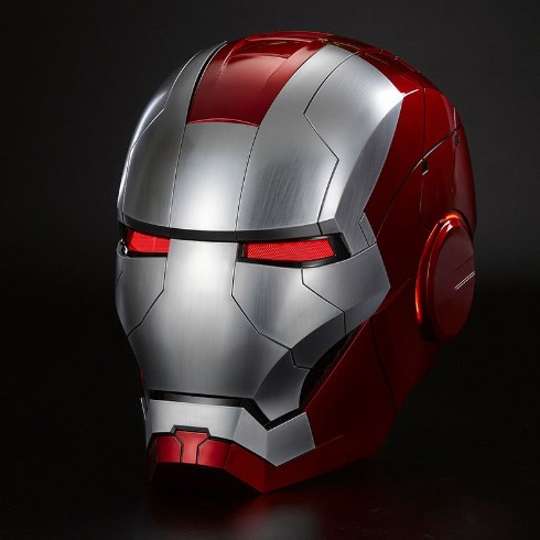 MK5 Capacete Elétrico Homem De Ferro 1 : 1 Máscara De Uso Humano Multipeças Abertura E Fechamento De Controle De Voz Modelo Olhos Presentes De Brinquedos Para A