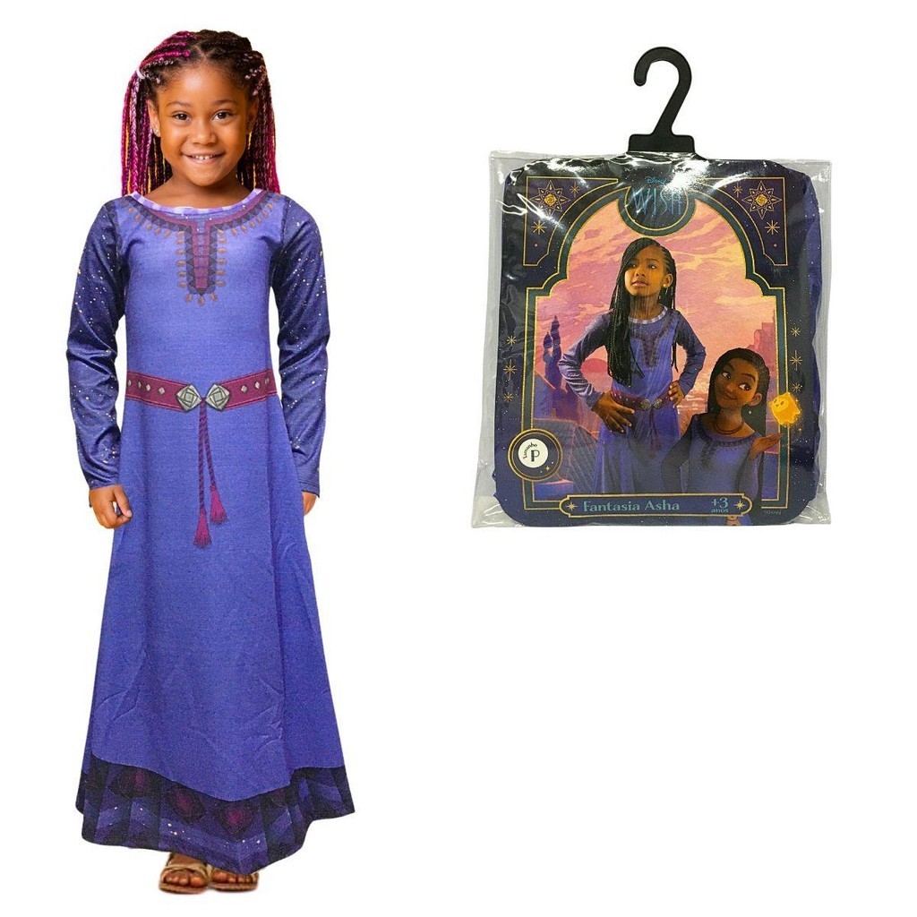 Fantasia Infantil Asha Wish Vestido Princesa Longo Roxo