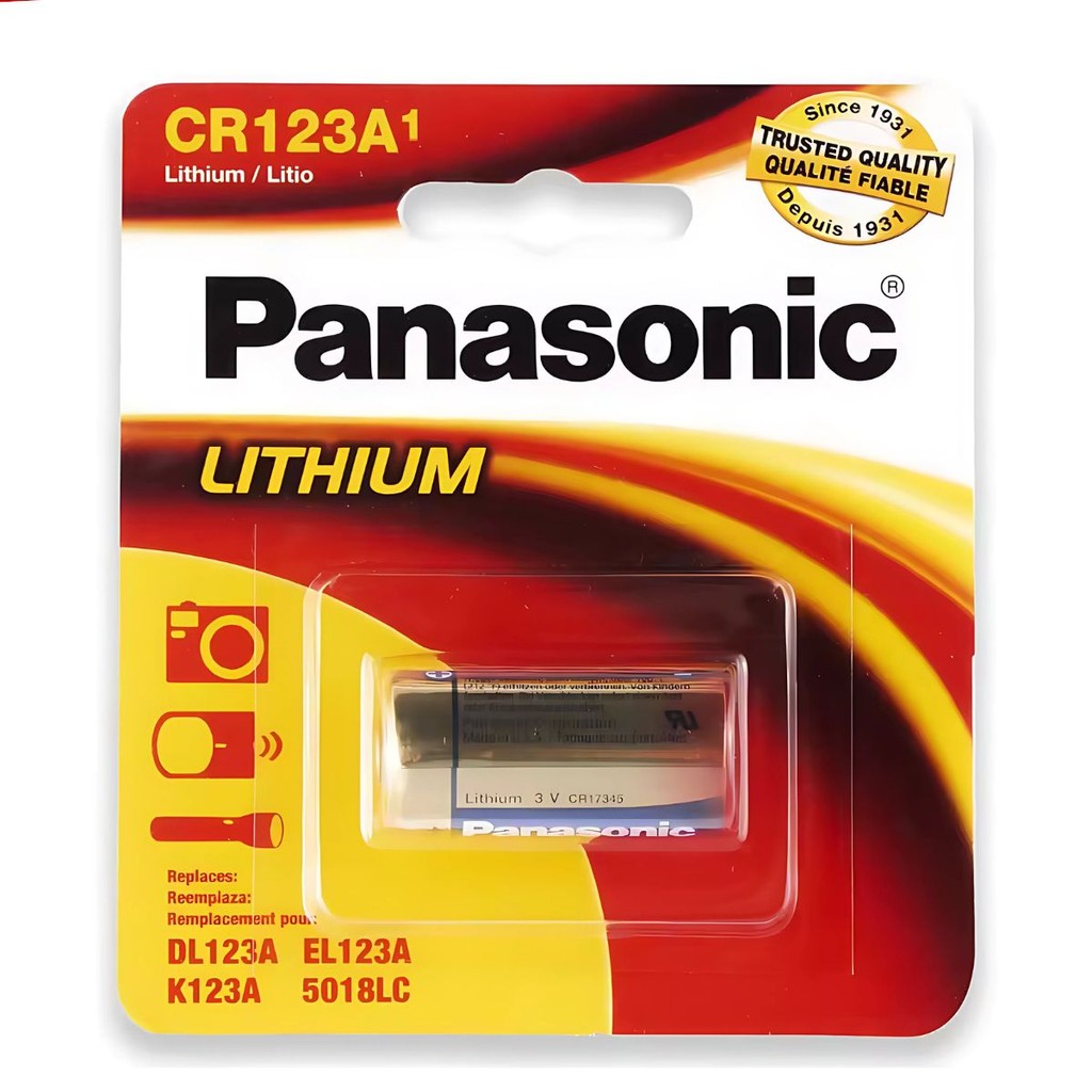 Bateria Panasonic CR123A Lithium 3V Energia Confiável