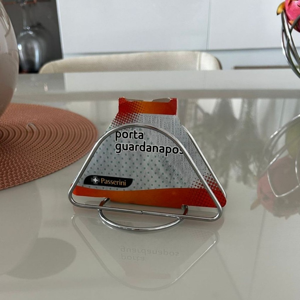 Porta Guardanapo Cromado Ou Preto Cozinha Mesa Suporte