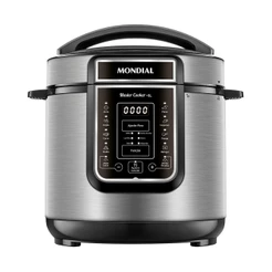 Panela de Pressão Elétrica Mondial PE-60-6L-I - 6 Litros, Preto/Inox