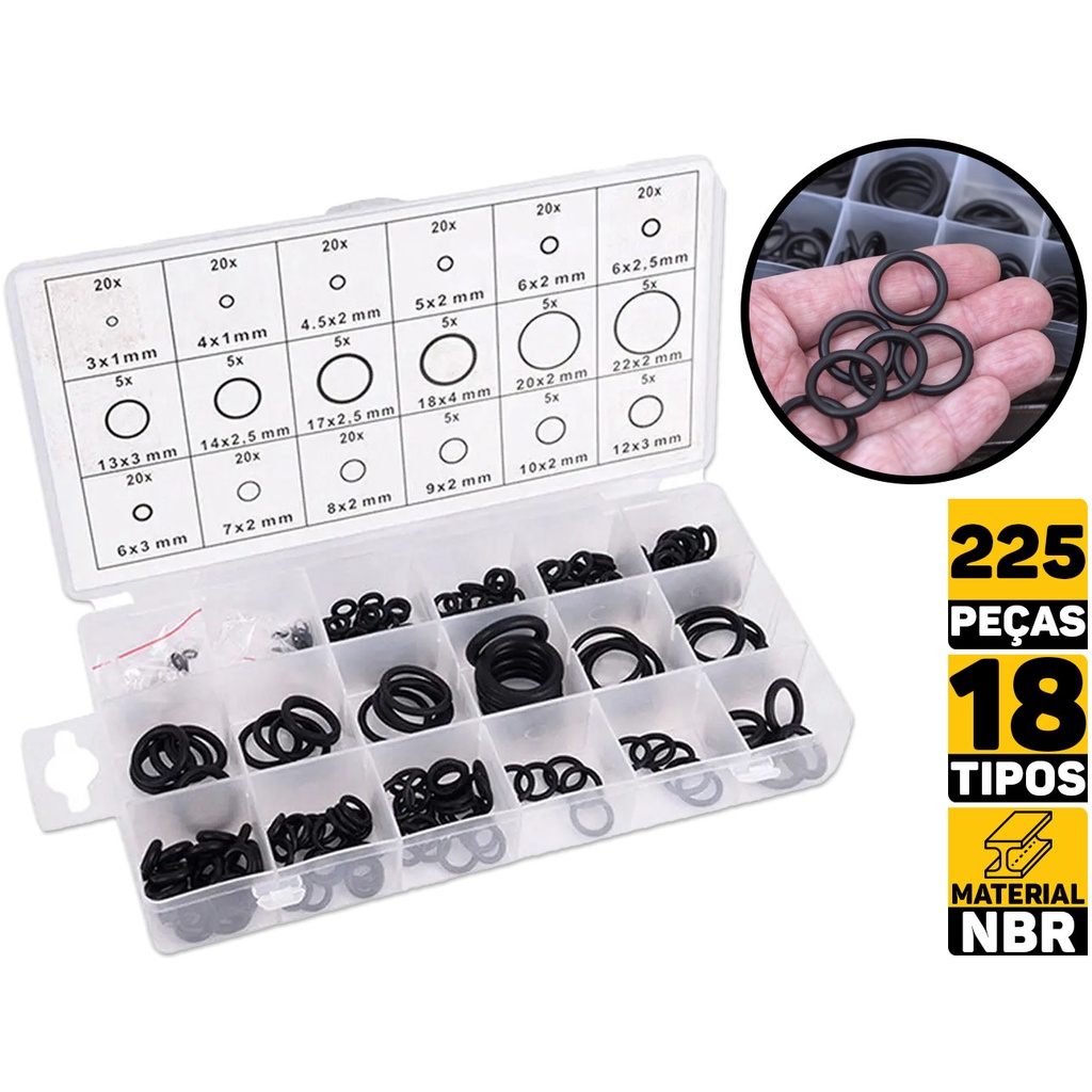 Anéis Anel De Vedação Oring 225 Peças Etilux Western NA-225 - Spare Parts and Accessories for Vehicles
