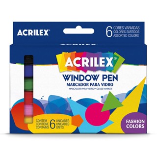 Marcador para Vidro Window Pen 6 unidades 06106 Acrilex